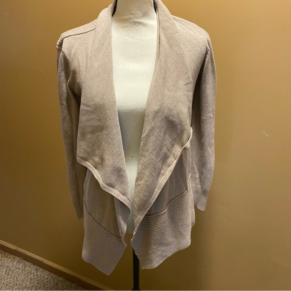 Women’s Retro-ology open front cardigan sweater beige sz L